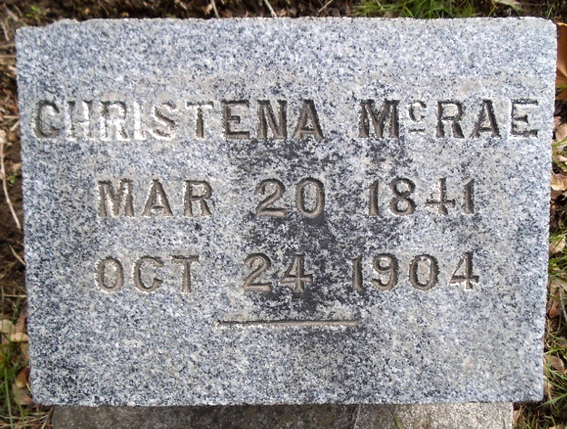 Photo of headstones/Christena McRae 1841-1904 hdstn Walla Walla Mountain View cem Wash